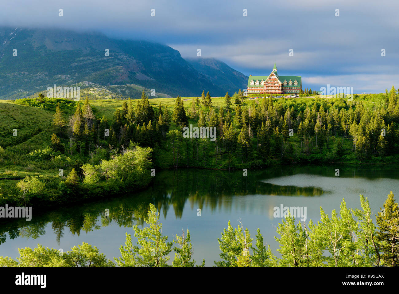 Prince of Wales Hotel, Waterton National Park, Alberta, Canada Stock Photo