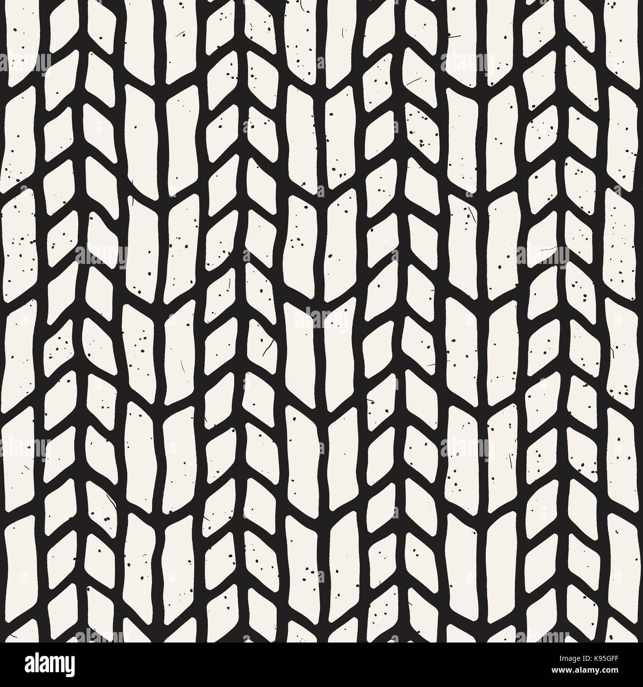 Seamless pattern with hand drawn brush strokes. Ink doodle grunge ...