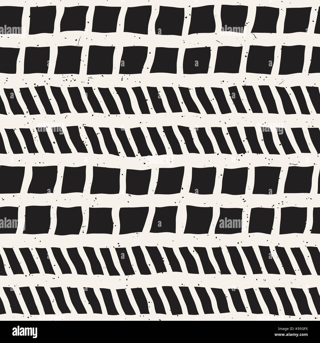 Seamless pattern with hand drawn brush strokes. Ink doodle grunge ...