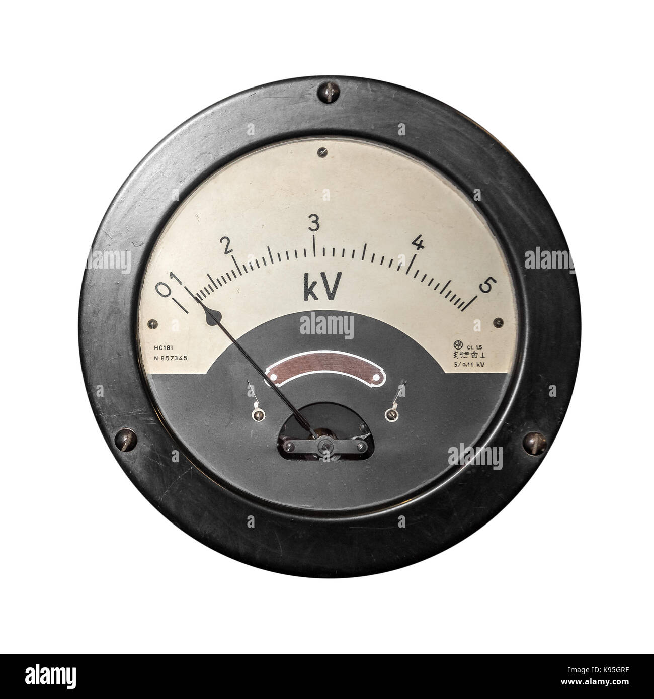 Old sensor voltmeter isolated on white Stock Photo Alamy