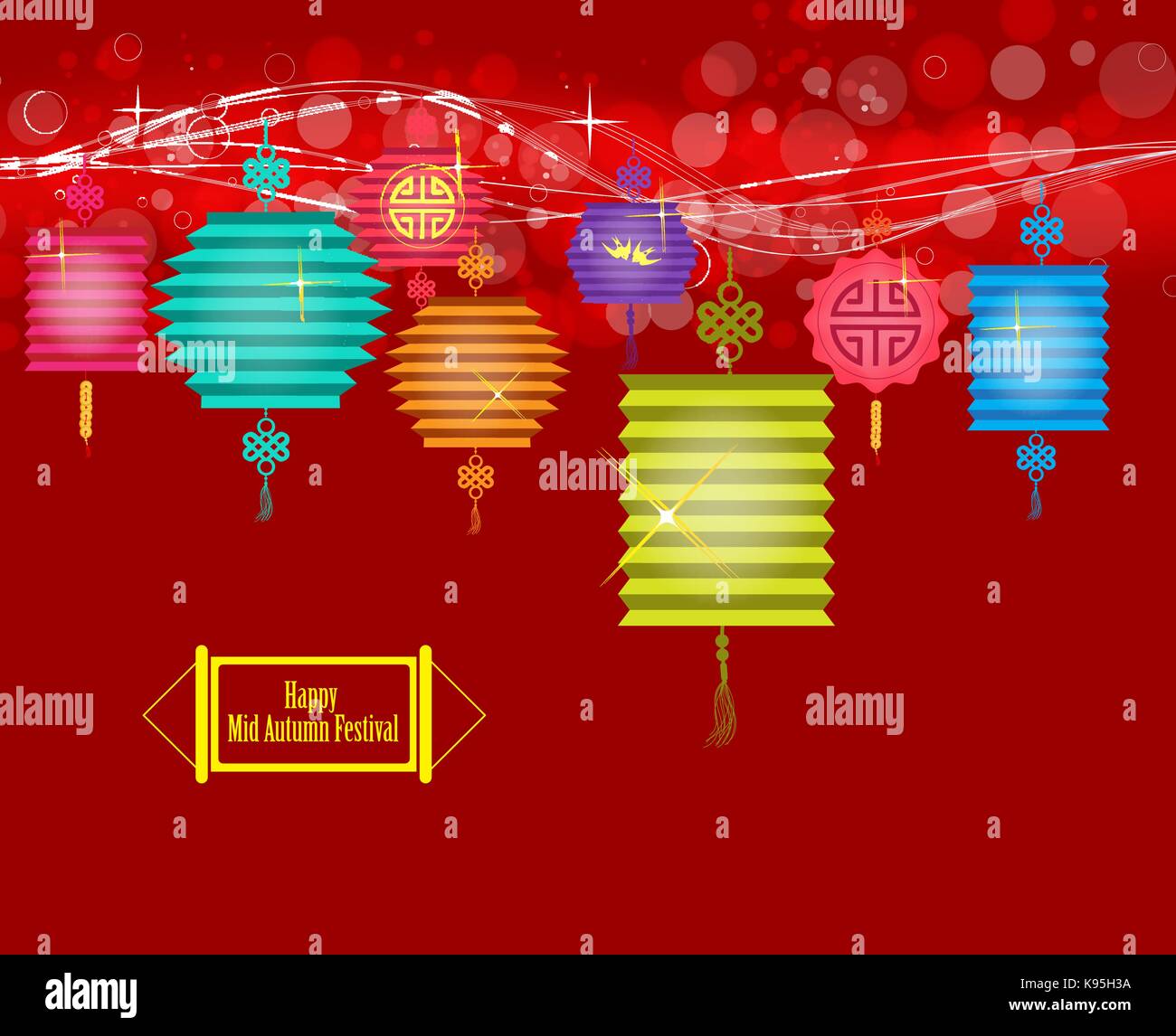 background for traditional of Chinese Mid Autumn Festival Stock Vector ...