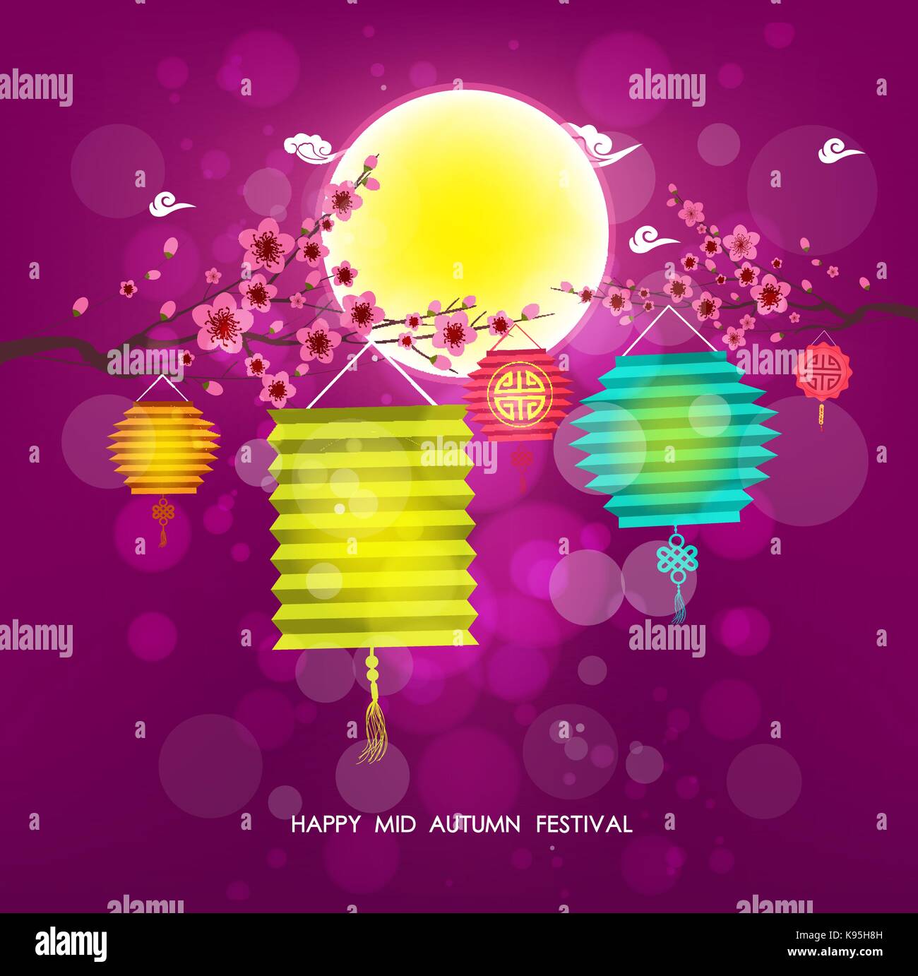 Chinese mid autumn festival. Lantern Festival Stock Vector Image & Art