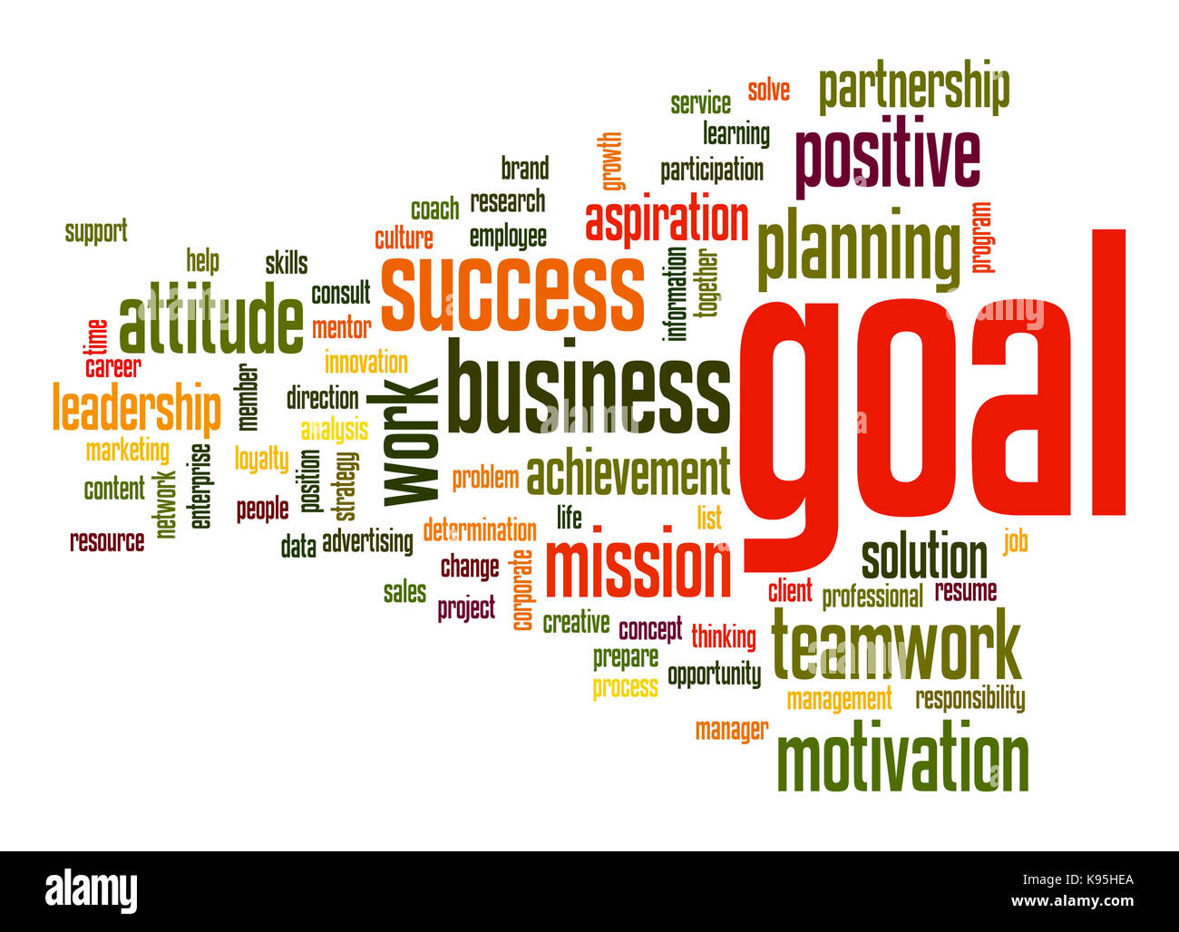 Goal word cloud Stock Photo Alamy