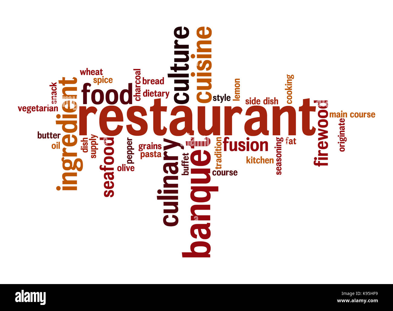 Restaurant word cloud Stock Photo - Alamy