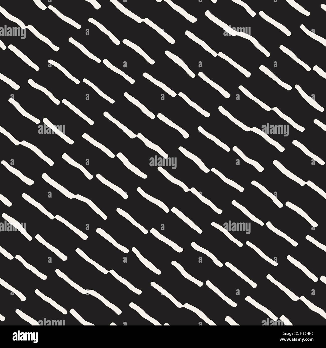 Seamless pattern with hand drawn brush strokes. Ink doodle grunge ...