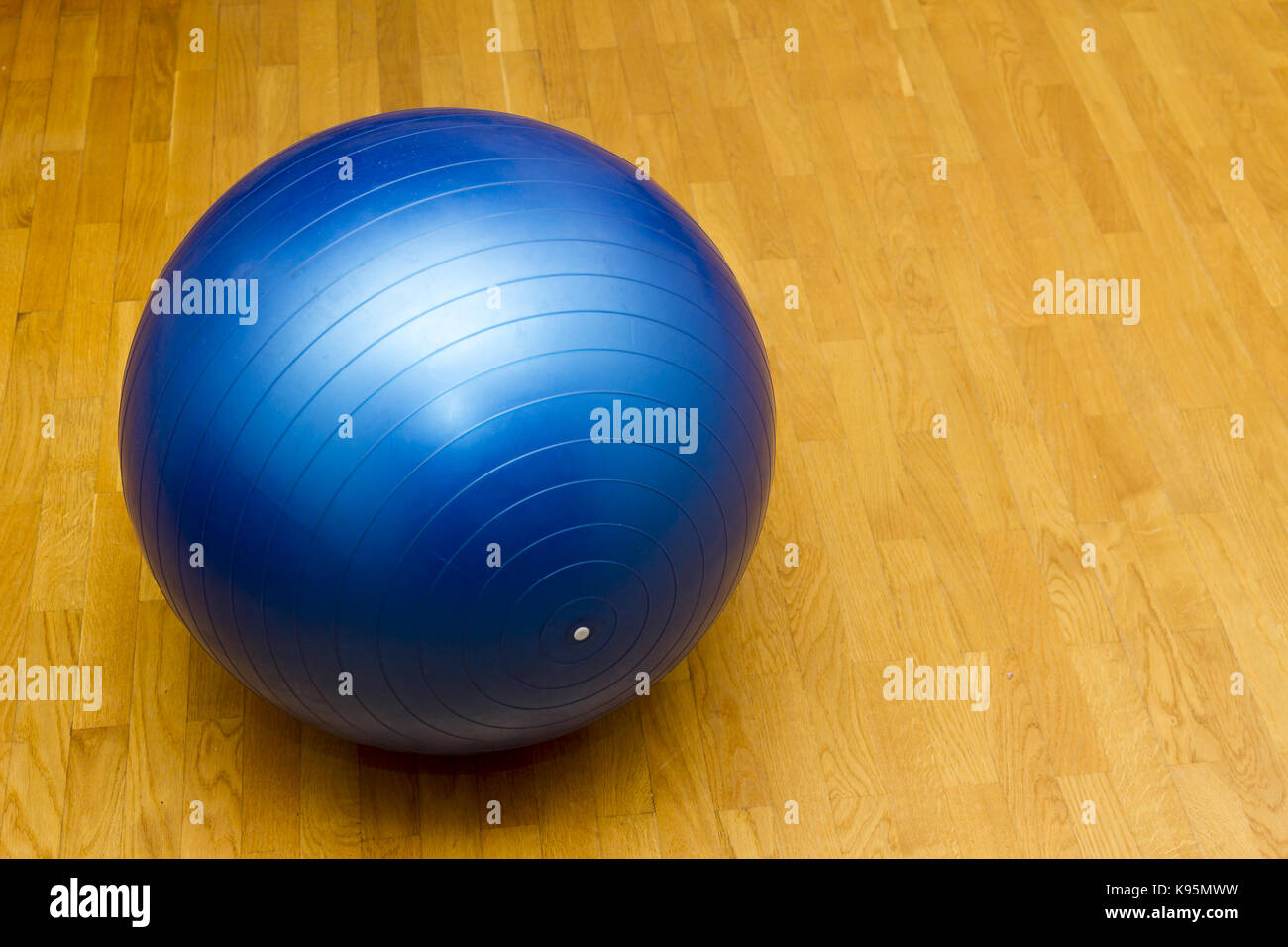 blue Fitness ball Stock Photo Alamy