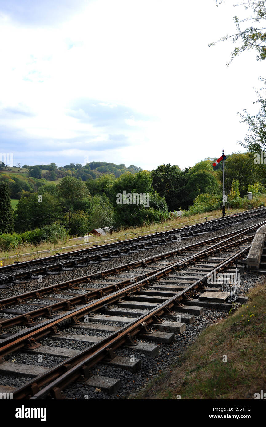 Highley starter signal. Severn Valley Railway Stock Photo Alamy