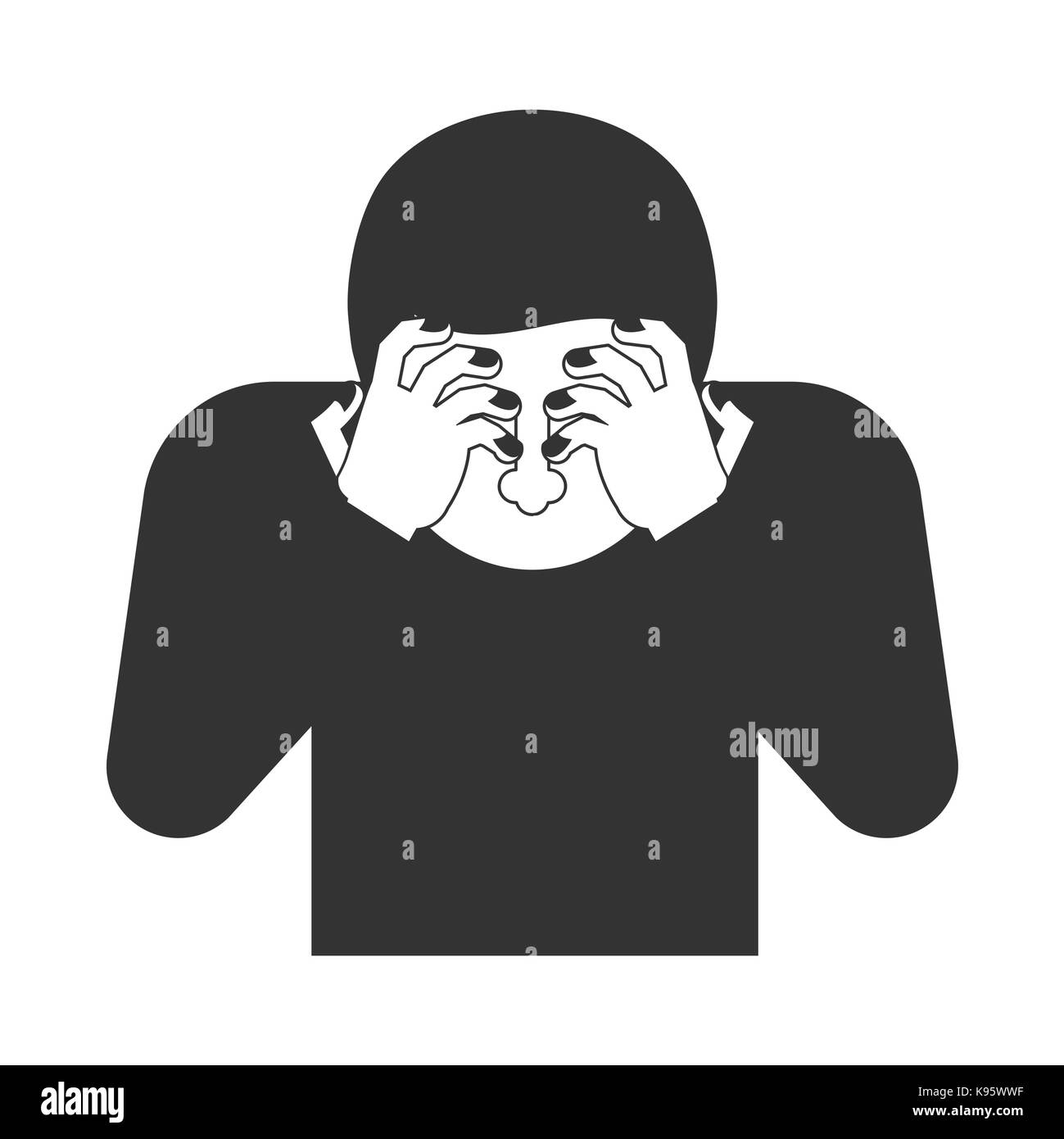 Hand facepalm Black and White Stock Photos & Images Alamy