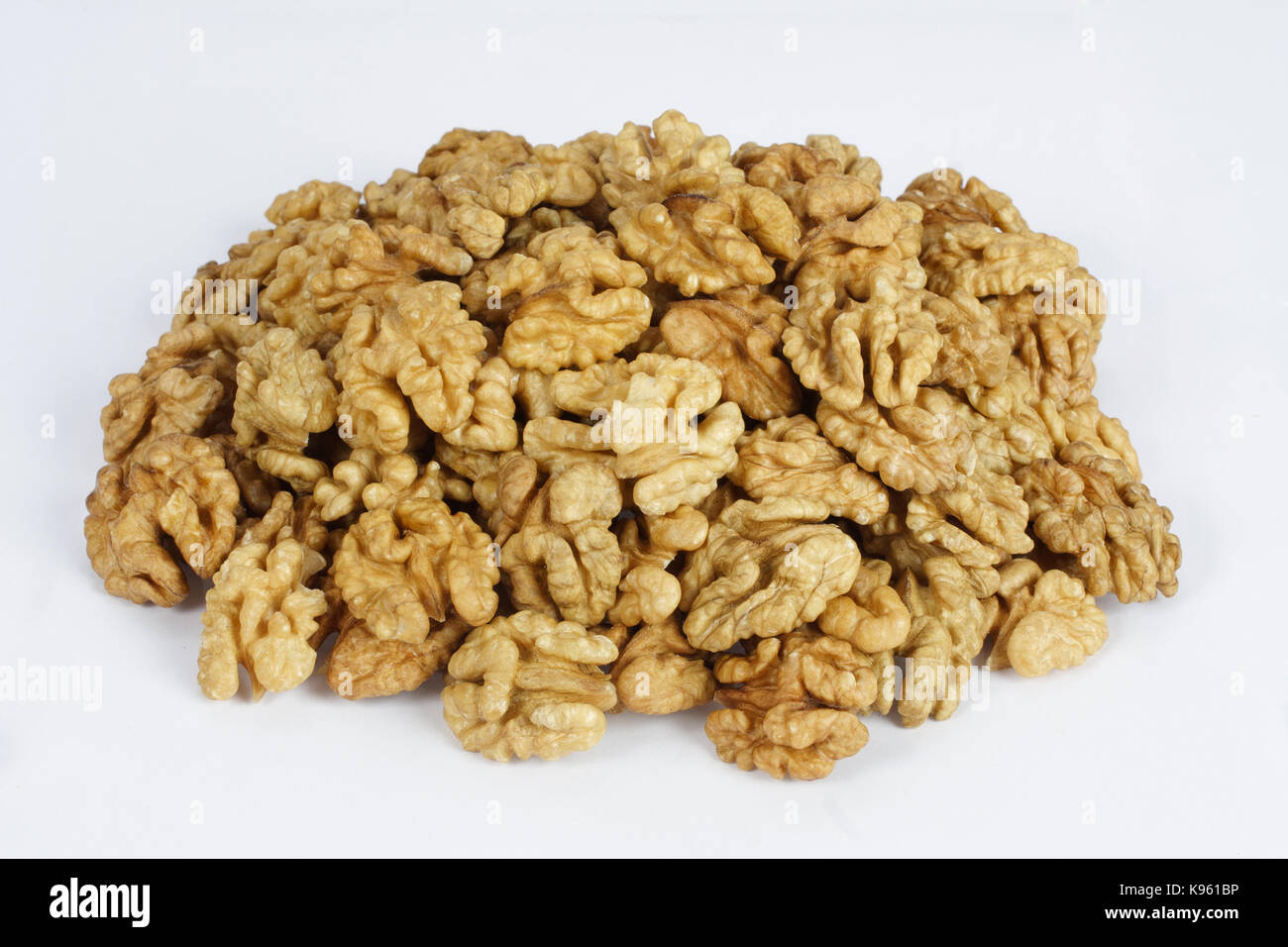 The pile of English walnuts kernels Stock Photo Alamy