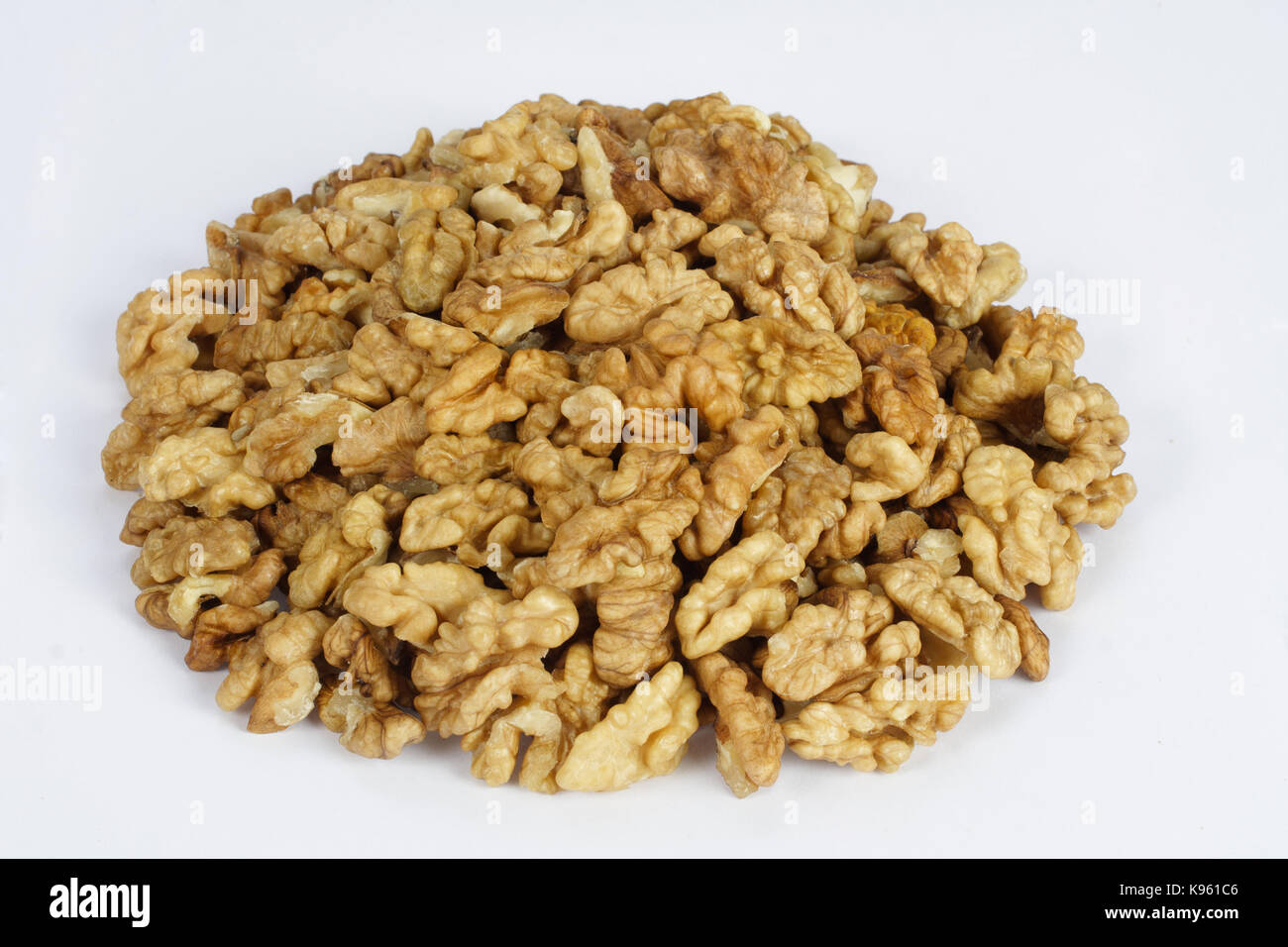 The pile of English walnuts kernels Stock Photo Alamy