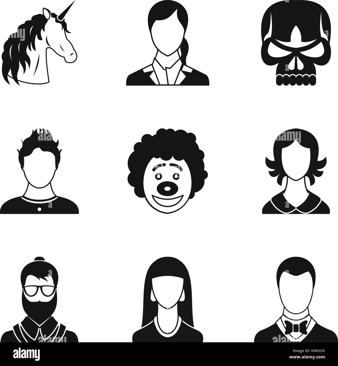 Aspect icons set, simple style Stock Vector Image & Art - Alamy