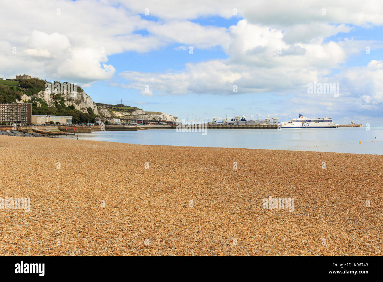 Ferry Port of Dover showing the P&O Ferry Spirt Of France in port, with