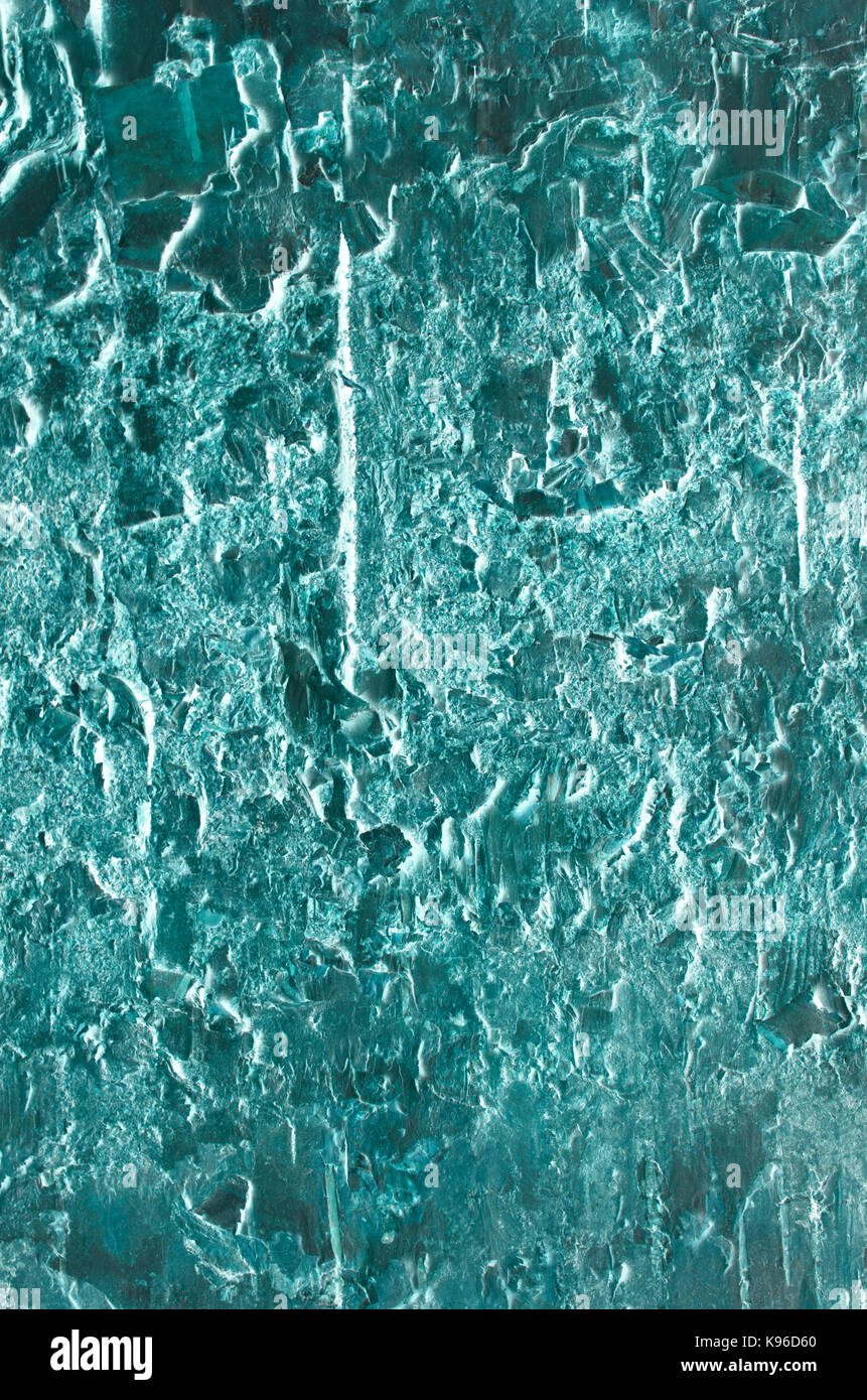 Organic wood texture with icy, glacial abstract appearance, tinted turquoise. Stock Photo