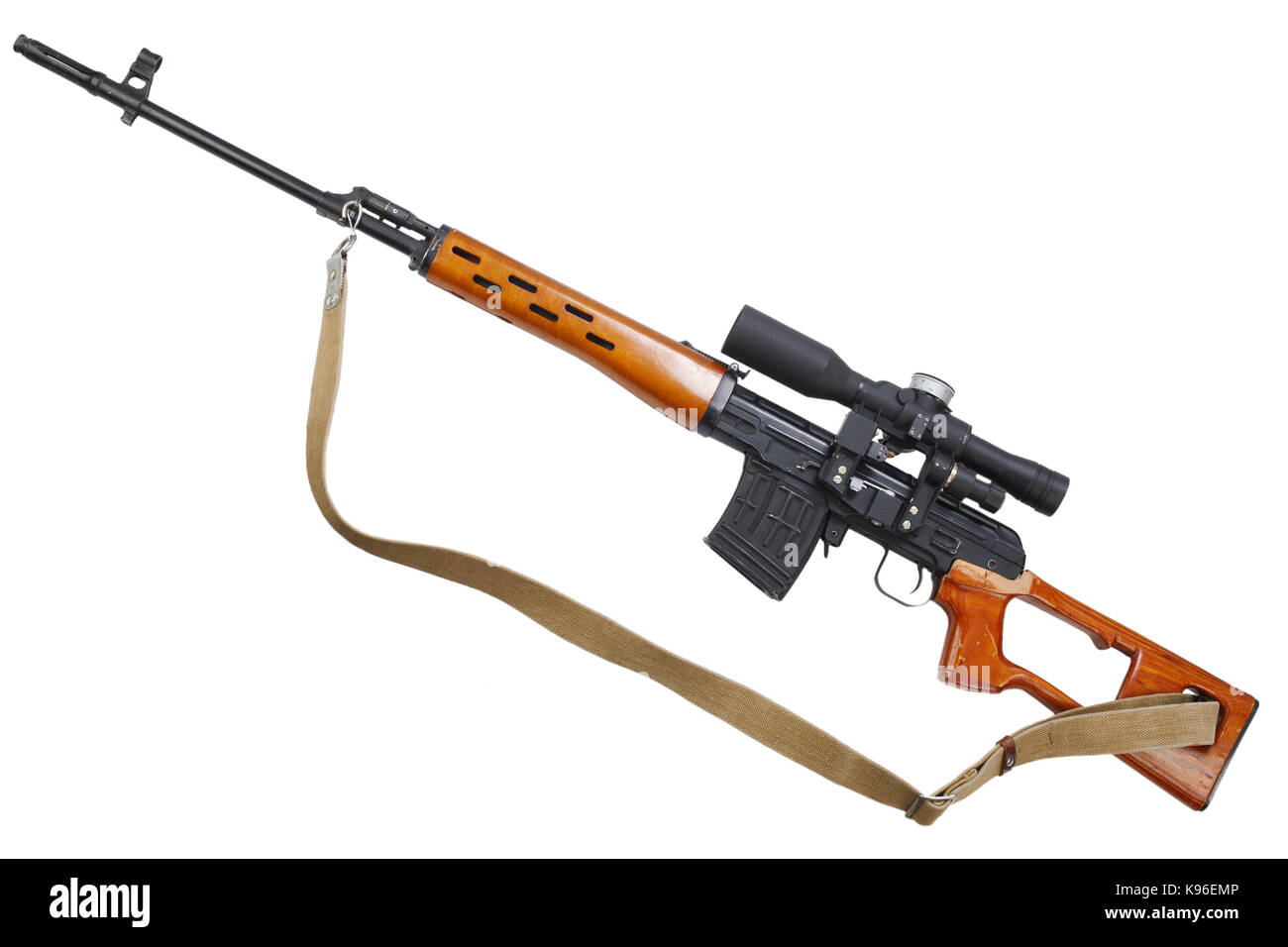 Svd Sniper Rifle Isolated - Fotografias de stock e mais imagens de