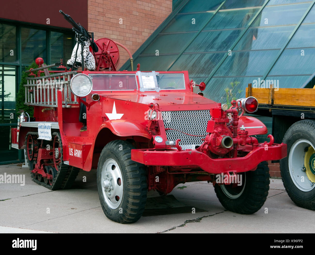 1941 White Half Track Unimproved Airstrip Crash Truck built for US Army in World War II Stock Photo