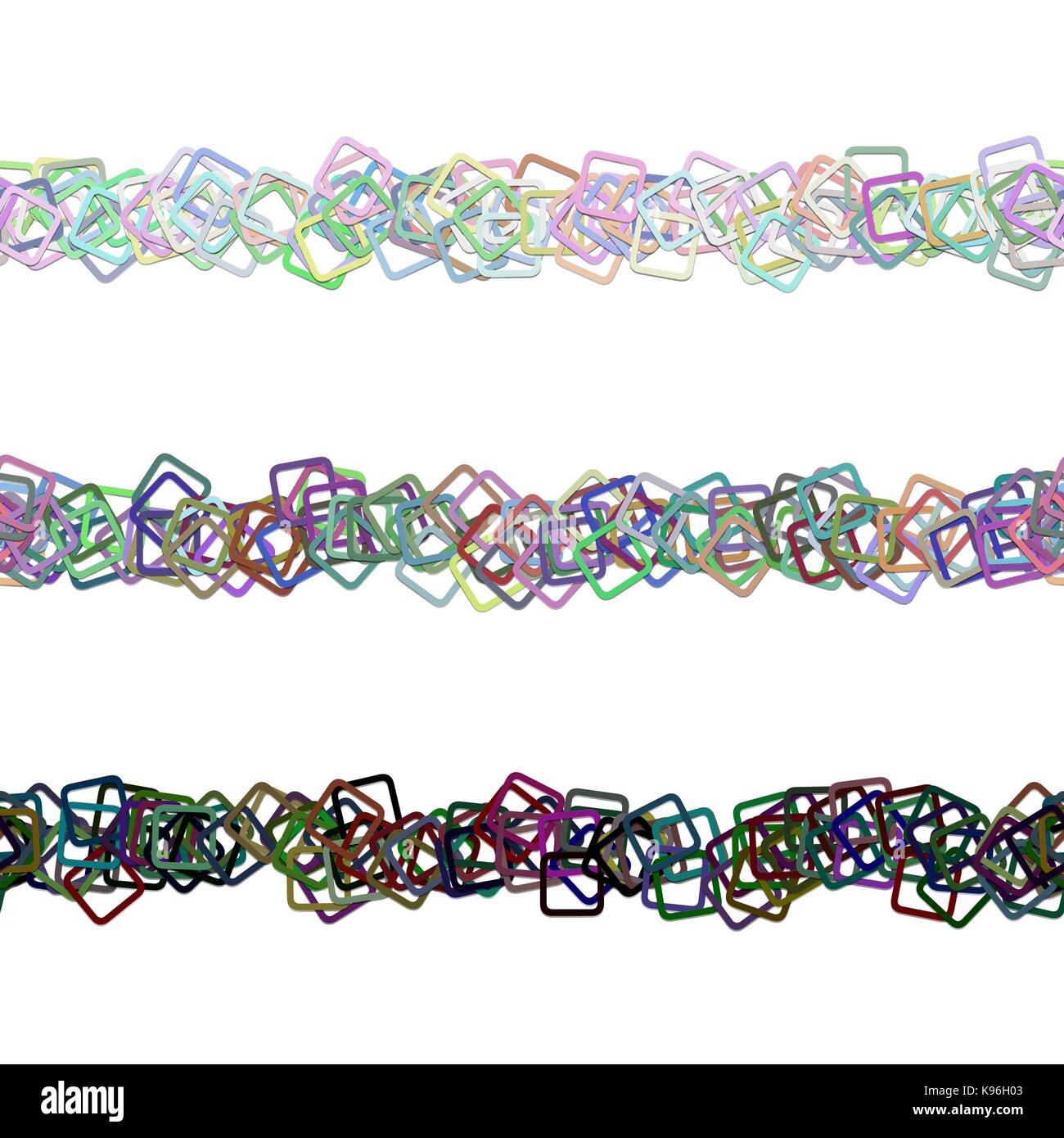 Repeatable abstract square pattern paragraph rule line design set vector graphic decoration
