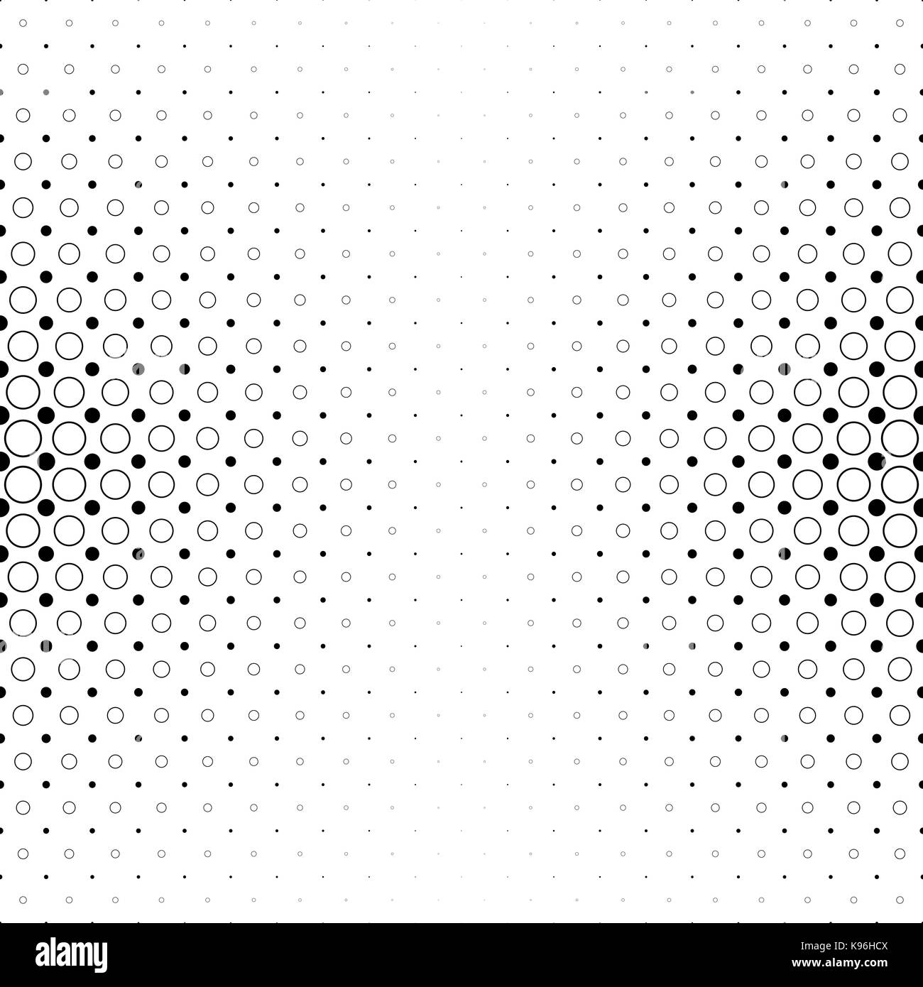 Black and white circle pattern - geometric vector background graphic ...