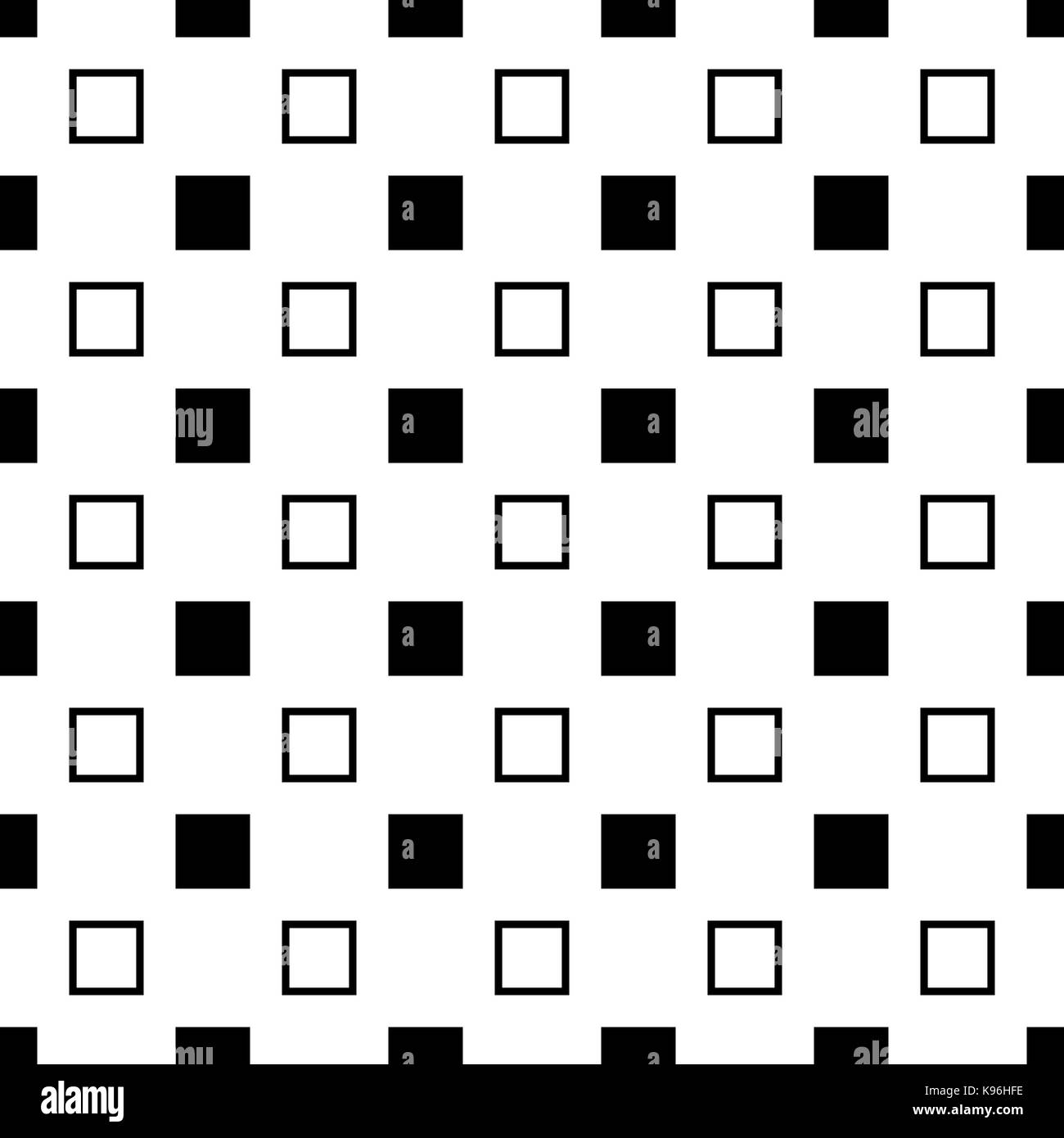 Black and white seamless abstract geometrical square pattern - vector ...