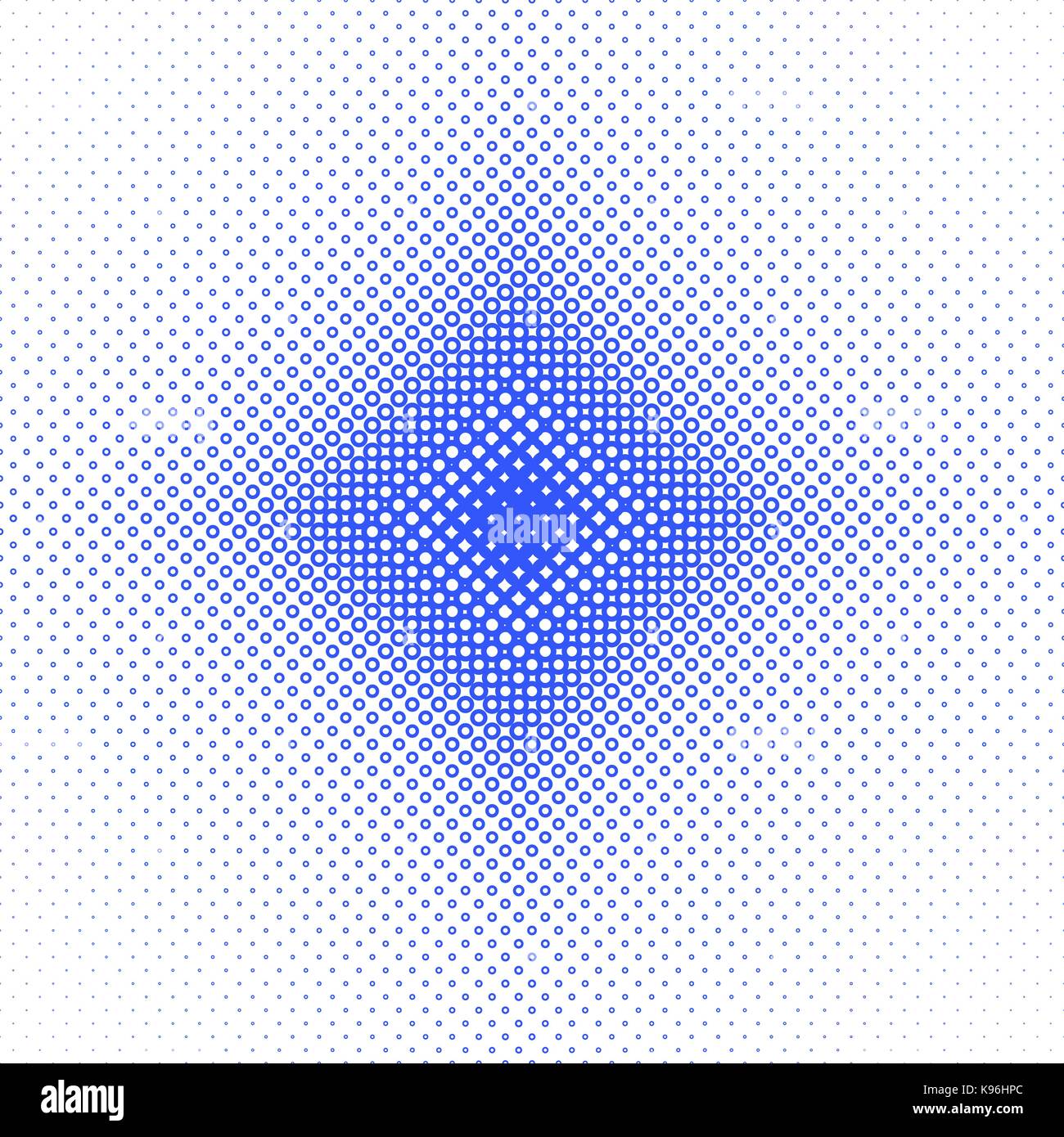 Symmetrical halftone circle pattern background - vector design from circles in varying sizes Stock Vector