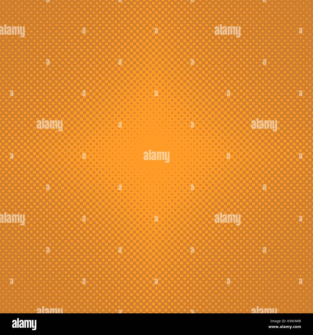 Abstract halftone dot pattern background - vector graphic design from orange circles Stock Vector