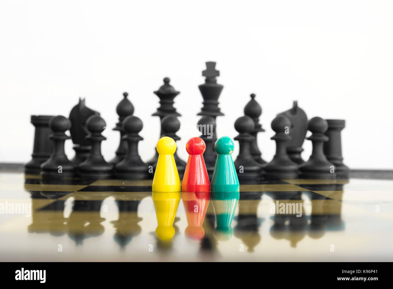 Four Chess Piece Knight on a Chess Board Stock Photo - Image of board,  army: 138703686