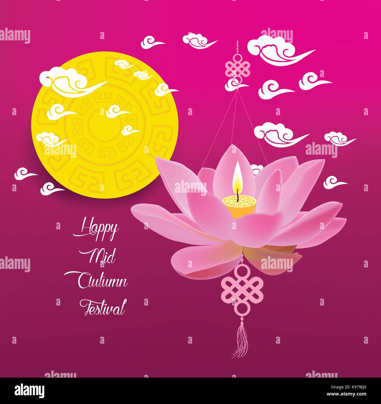Mid Autumn Lantern Festival background. Chinese new year Stock Vector ...