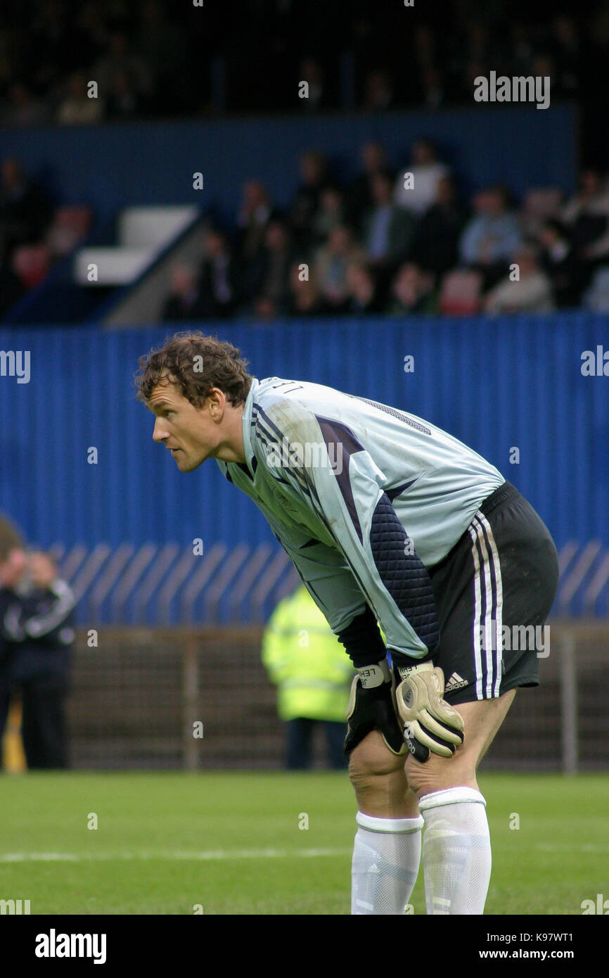 Northern Ireland v Germany at Windsor Park, Belfast on 04 June 2005. Jens Lehmann Germany goalkeeper (12). Stock Photo