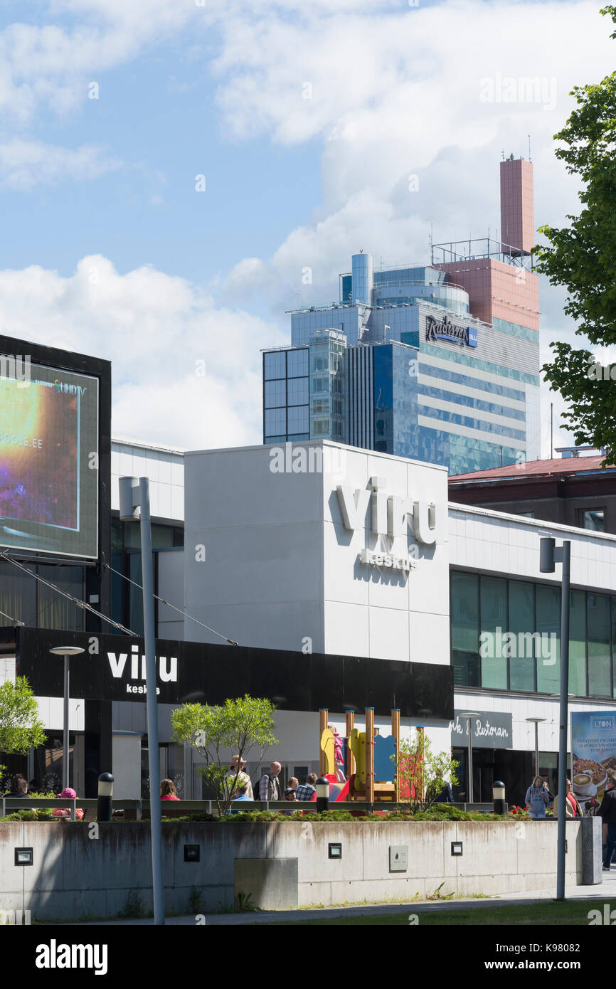 Viru keskus shopping Center in Tallinn Stock Photo