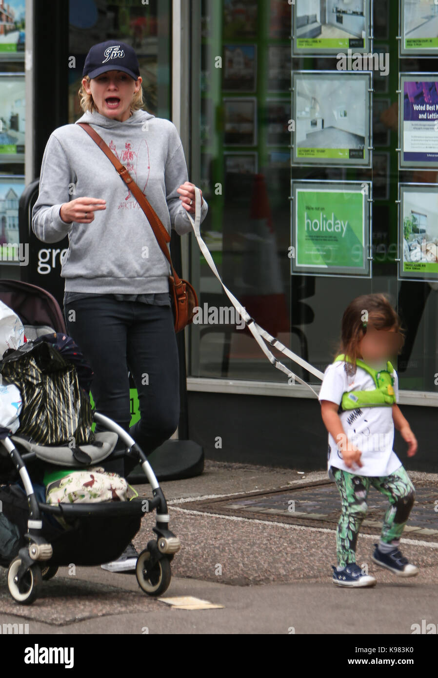 Jodie Whittaker, the next Dr. Who, out near her London home with her