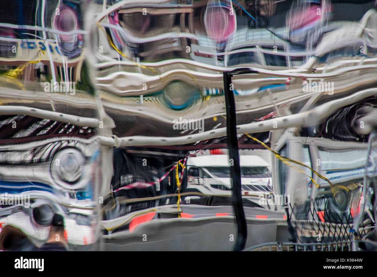 Abstract image distorted by a warped mirror Stock Photo Alamy