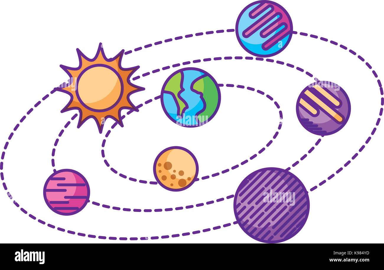 solar system universe galaxy planets sun Stock Vector Image & Art - Alamy