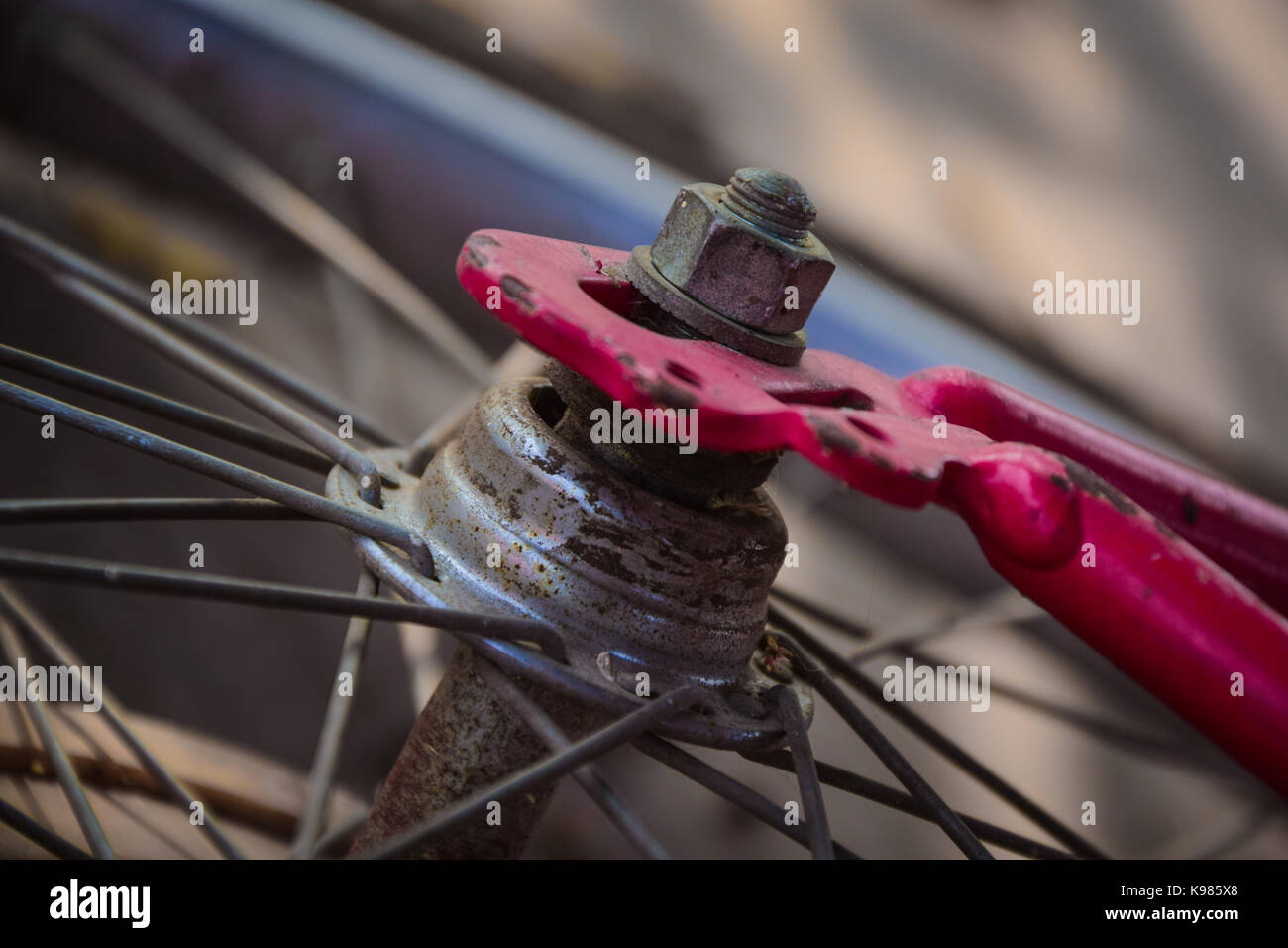 Old Bicycle Rim Stock Photo Alamy