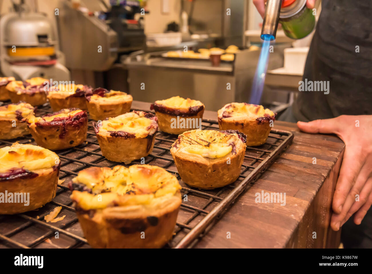 Pastries being made in a Sydney bakery early in the morning for sale that day Stock Photo Alamy
