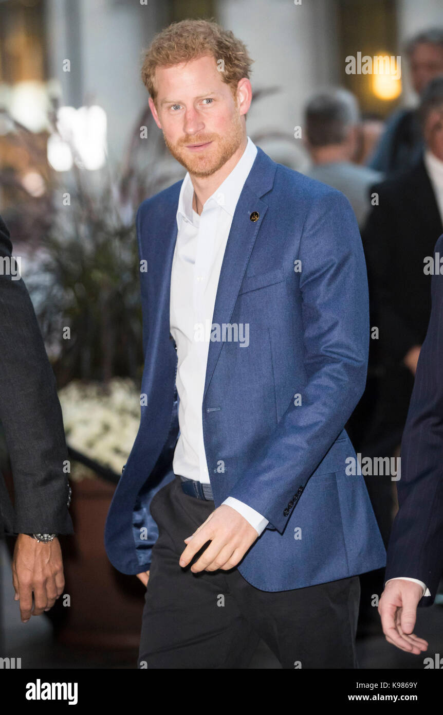 Prince Harry arrives for the True Patriot Love Symposium at the Scotia Plaza in Toronto, Canada. Stock Photo