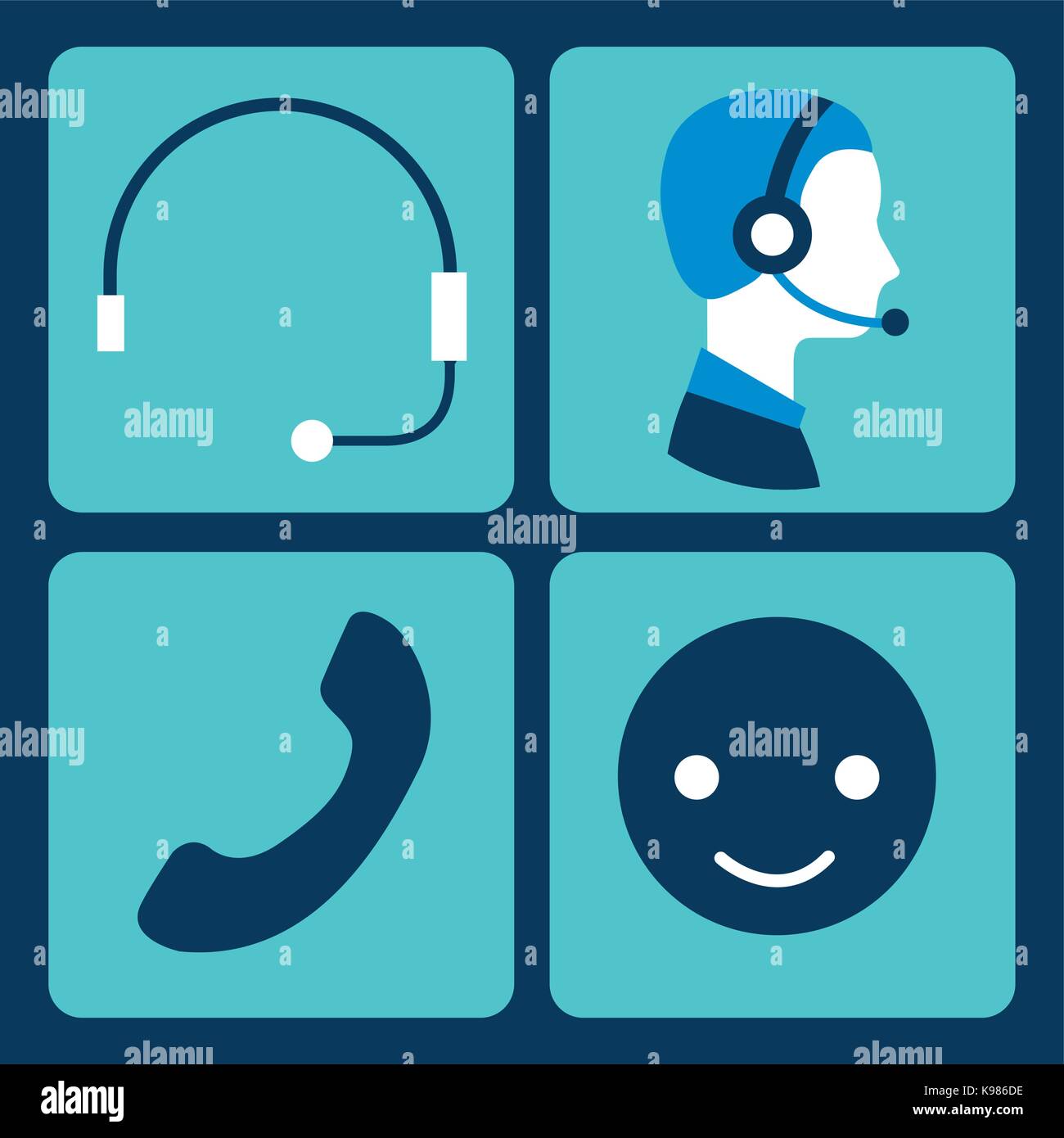 collection icons customer service instrument element Stock Vector Image ...