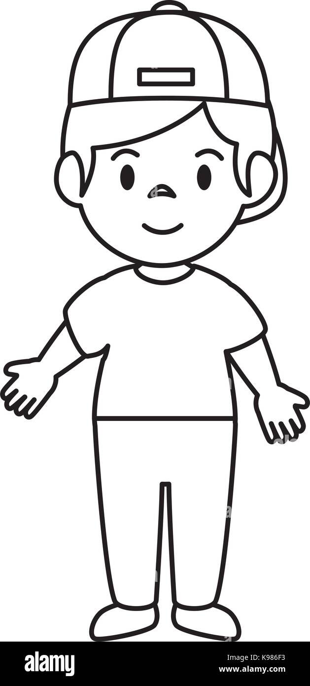 cute little boy character vector illustration design Stock Vector Image ...
