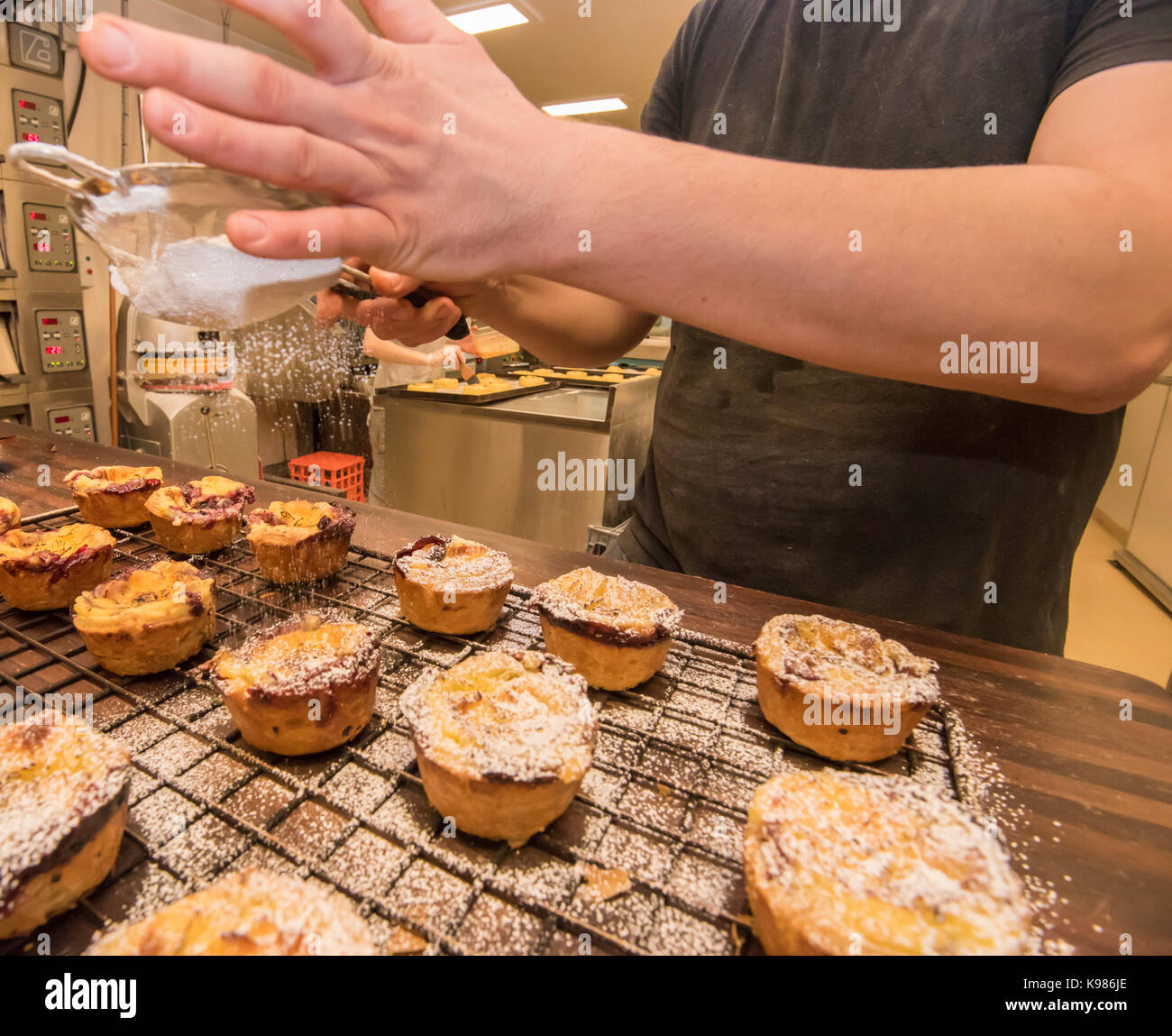 Pastries being made in a Sydney bakery early in the morning for sale that day Stock Photo Alamy