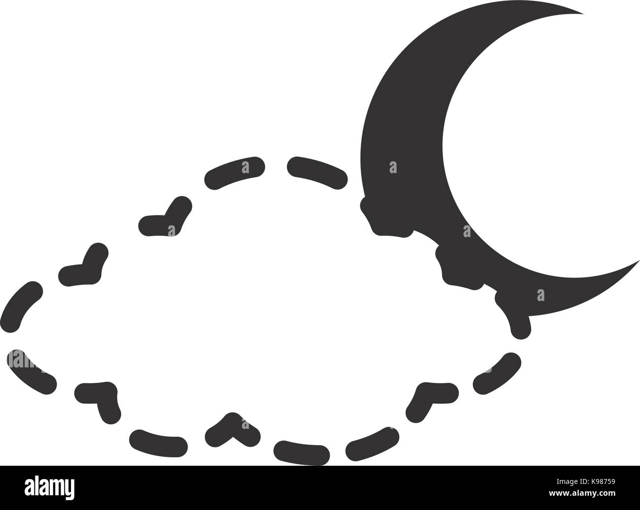 moon and clouds icon Stock Vector Image & Art - Alamy