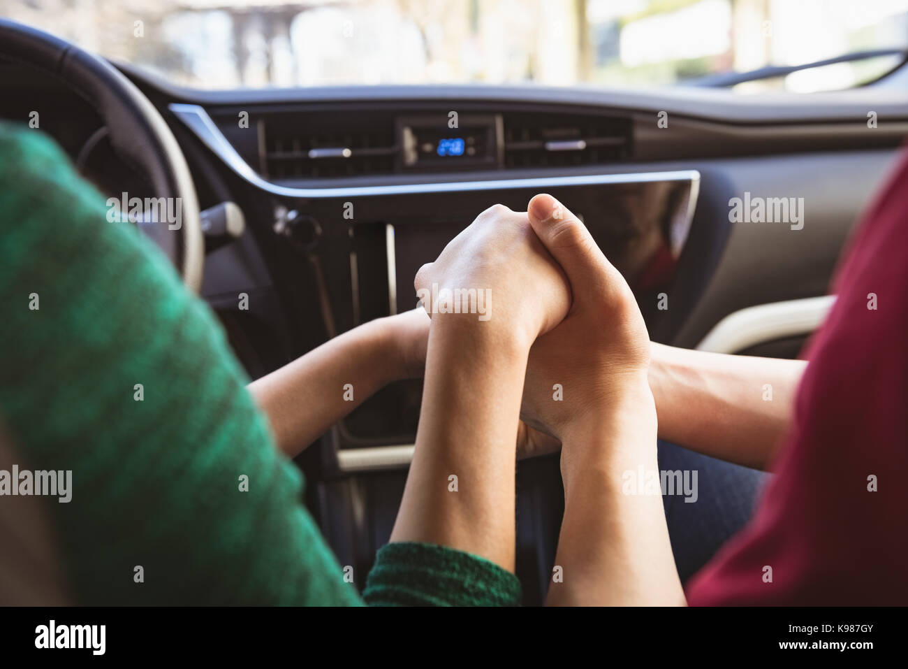 Woman Driving Hands Holding Car High Resolution Stock Photography And Images Alamy