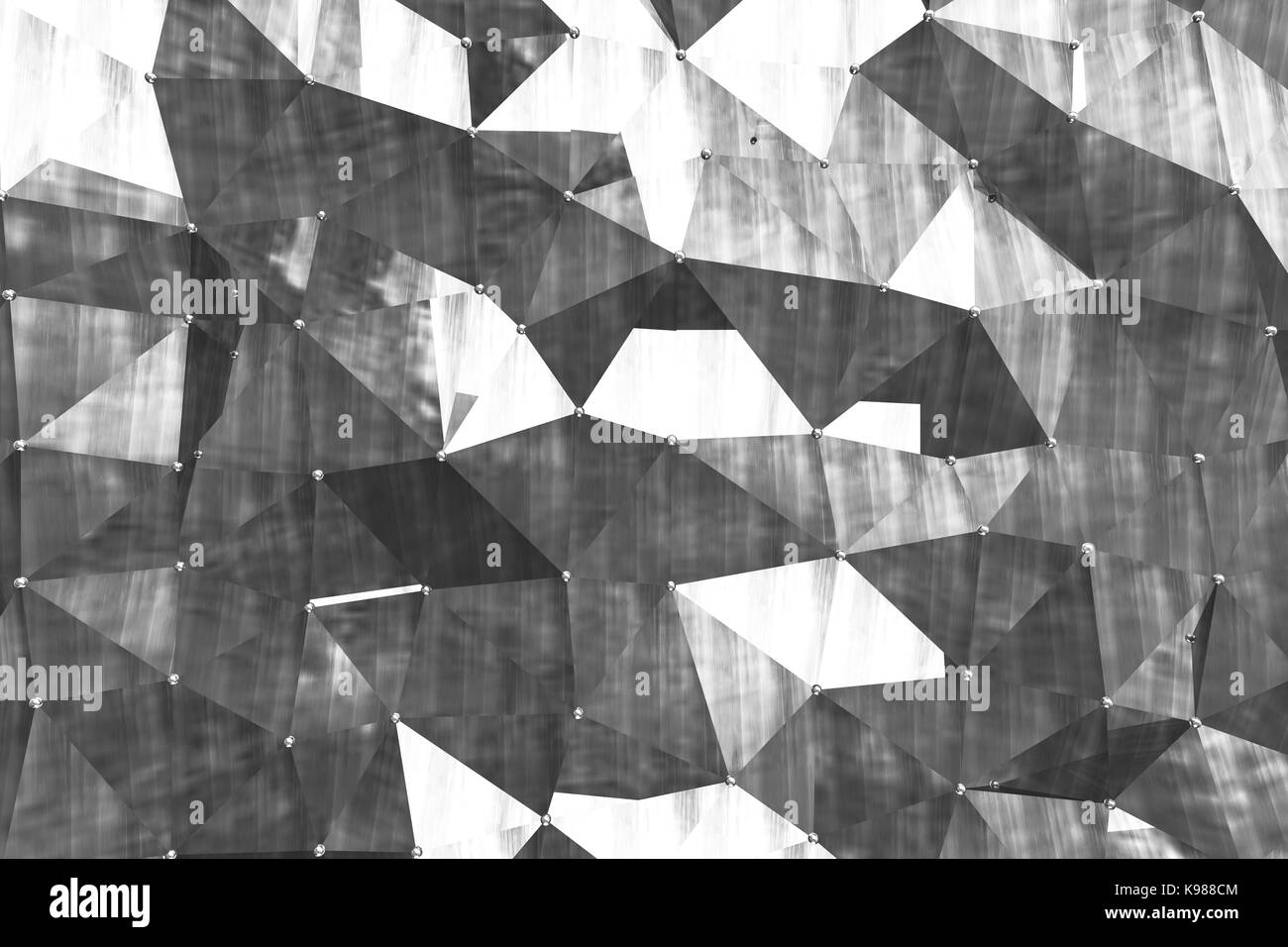 Abstract polygonal triangles poster Black and White Stock Photos ...