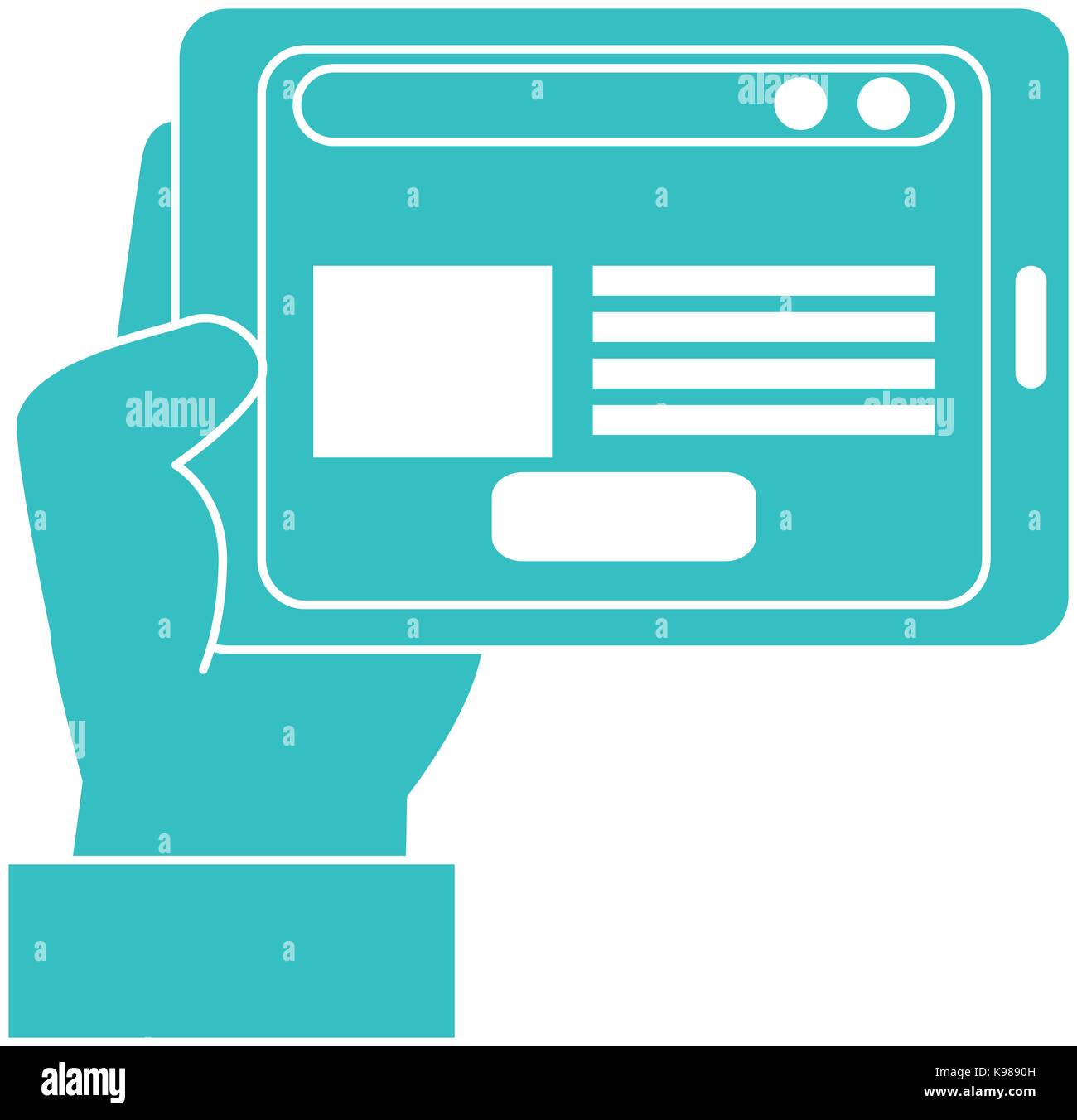 Ipad hand template Stock Vector Images - Alamy