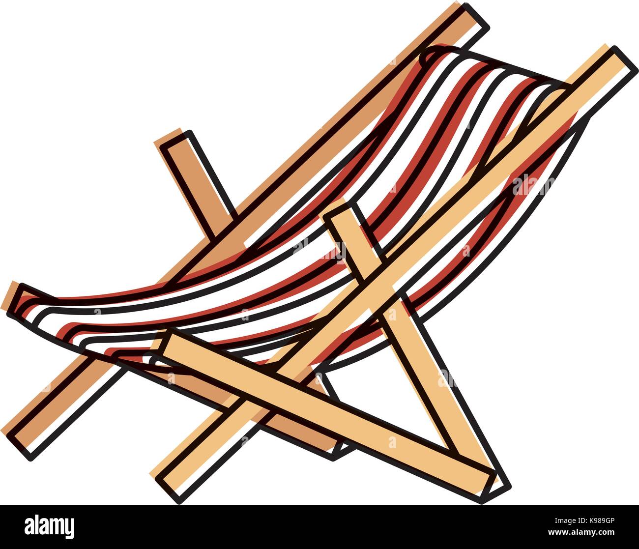 beach chair isolated icon vector illustration design Stock Vector Image ...