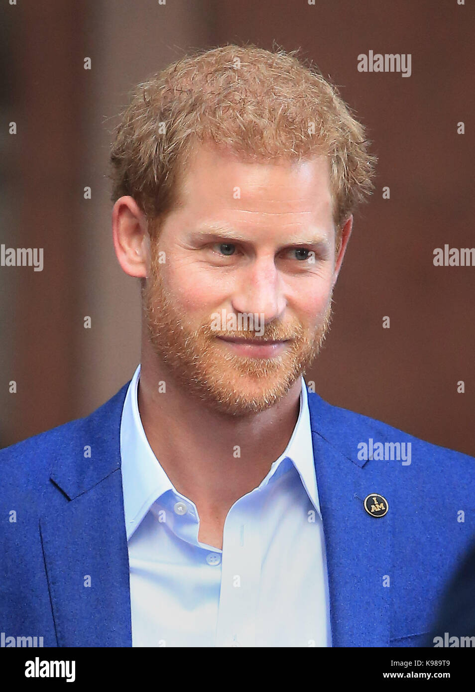 Prince Harry leaves the True Patriot Love Symposium at the Scotia Plaza in Toronto, Canada. Stock Photo