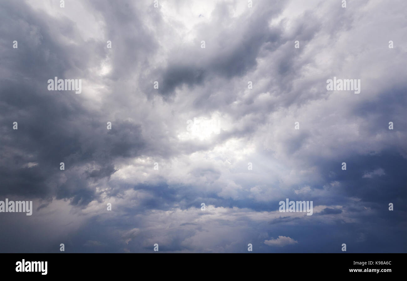Cloudy stormy black and white dramatic sky background Stock Photo - Alamy