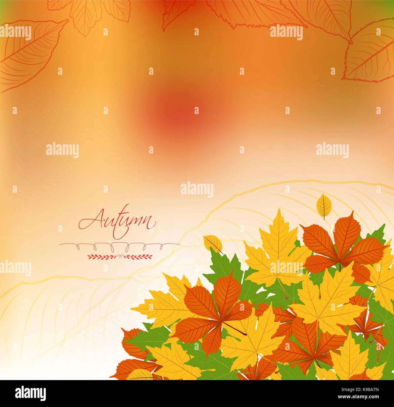 autumn leaves background Stock Vector Image & Art - Alamy