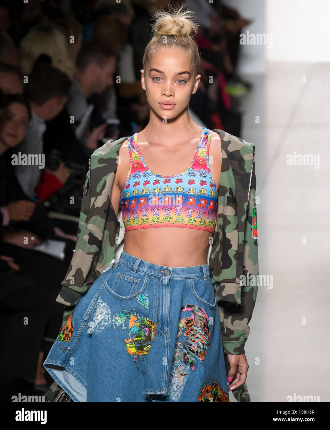 NEW YORK, NY - September 08, 2017: Jasmine Sanders walks the runway at