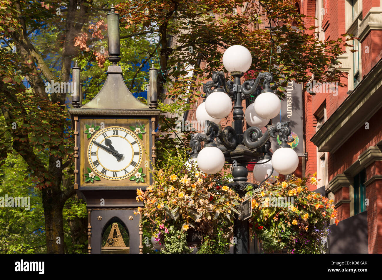 Vancouver, British Columbia, Canada 13 September 2017 Steam Clock in
