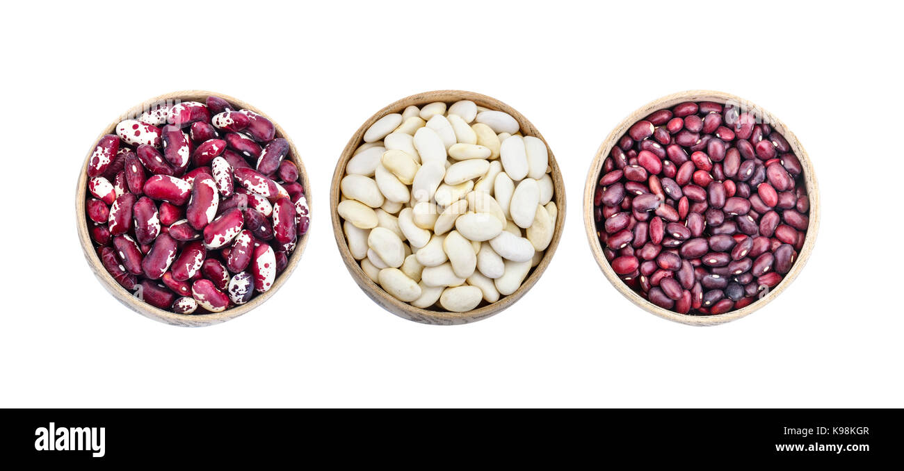 Set of different beans pods on a white background Stock Photo - Alamy