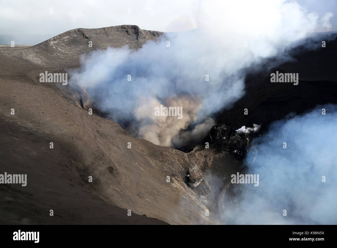 Volcano Yasur Stock Photo