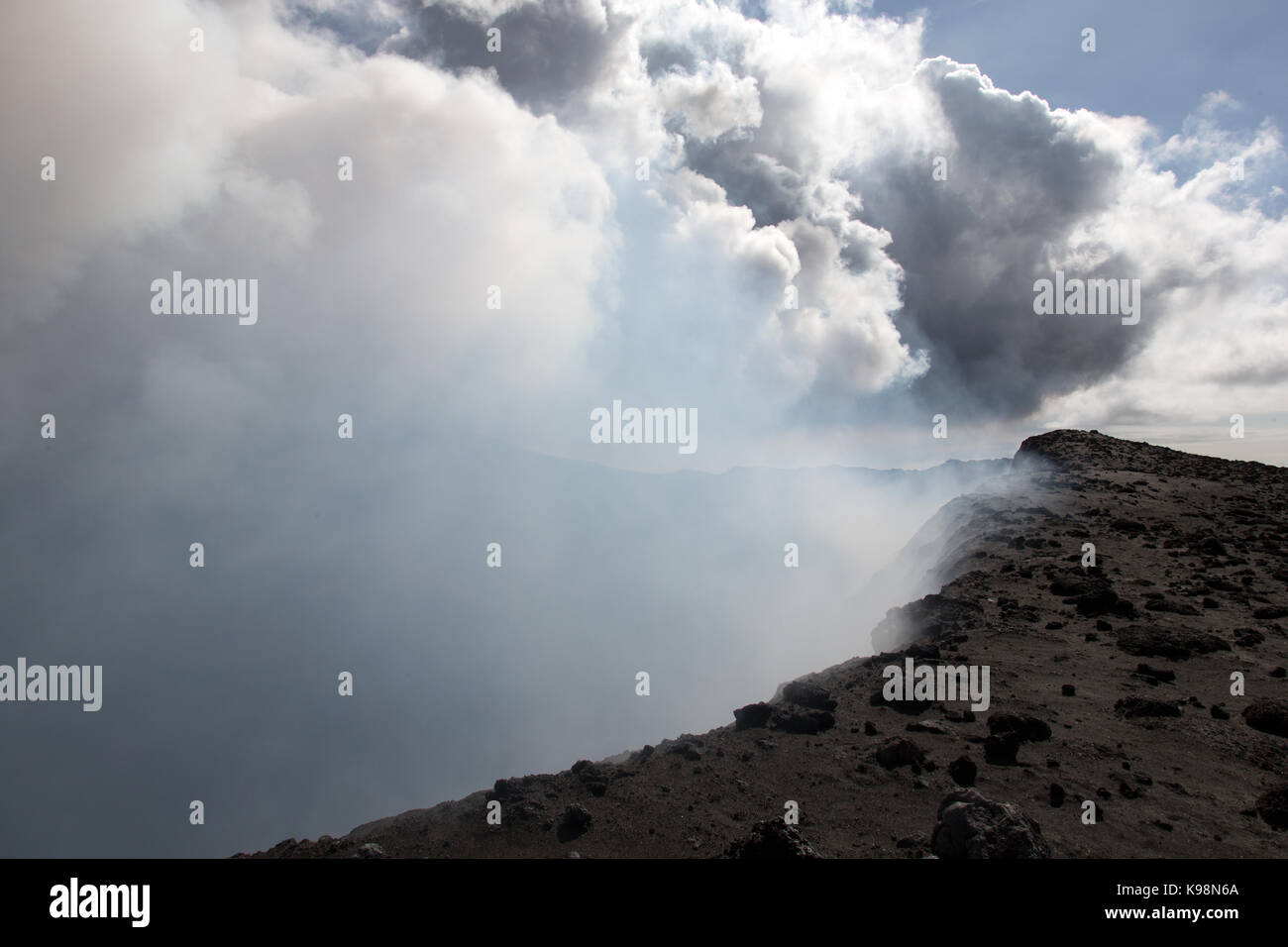 Volcano Yasur Stock Photo